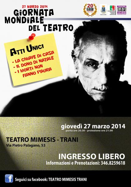 GIORNATA MONDIALE DEL TEATRO - Atti Unici di De Filippo