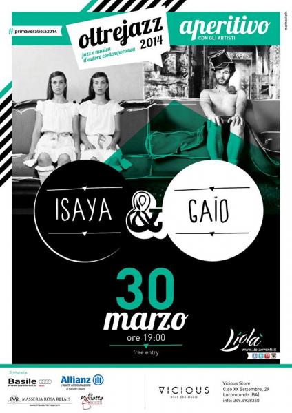 ISAYA & GAIO: aperitivo con l'artista al VICIOUS