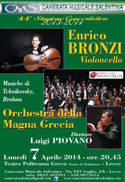 Enrico Bronzi, violoncello, e Orchestra della Magna Grecia