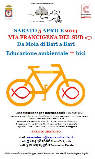 Cicloescursione “La Via Francigena del Sud, educazione ambientale in bicicletta”