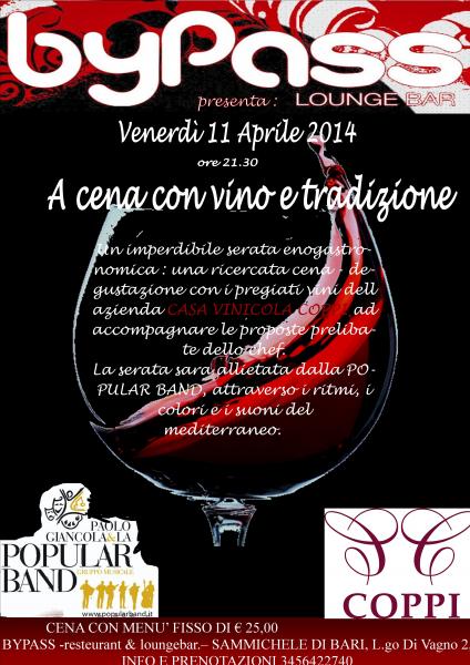 A cena con vino e tradizione