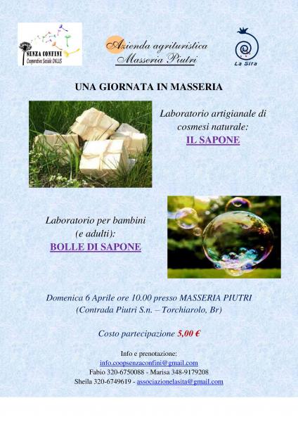 Giornata in Masseria: laboratorio artigianale del sapone