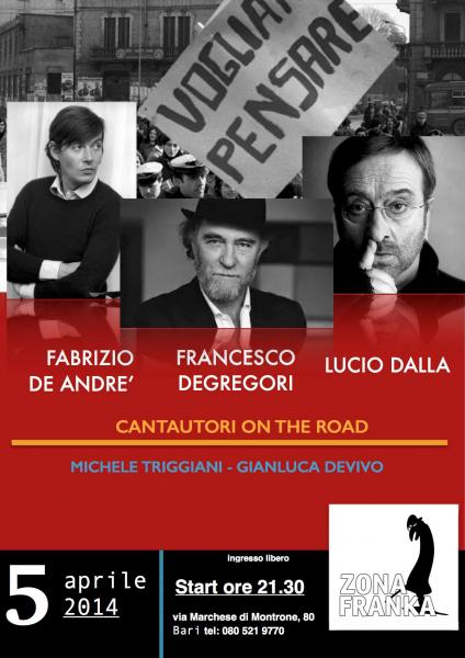 Tributo in acustico a Lucio Dalla, Fabrizio De Andrè e Francesco De Gregori