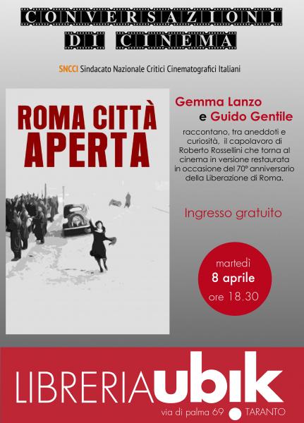 Conversazioni di cinema: "Roma città aperta"