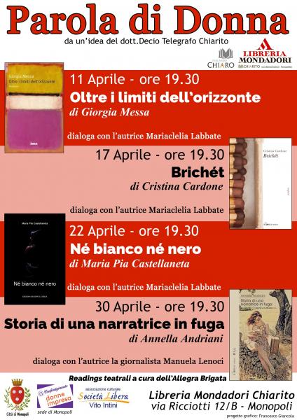 PAROLA DI DONNA - Presentazione del libro Brichèt di Cristina Cardone
