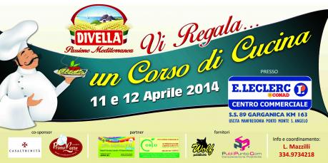 Quando la pasta diventa arte. DIVELLA regala un corso di cucina l’11 e il 12 aprile presso il centro commerciale Leclerc a Manfredonia.