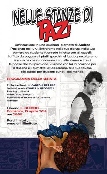 NELLE STANZE DI PAZ : un’incursione a casa di ANDREA PAZIENZA