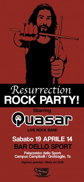 Resurrection Rock Party al Bar dello Sport: Quasar in concerto