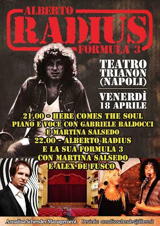 Here comes the Soul con Baldocci, a seguire Radius con la musica dei Formula 3