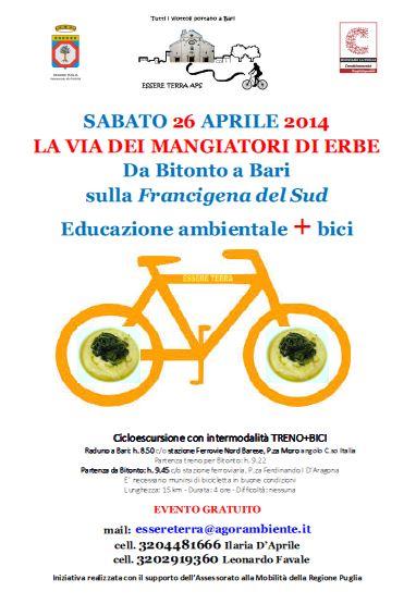 Cicloescursione “La via dei Mangiatori di erbe, educazione ambientale in bicicletta”
