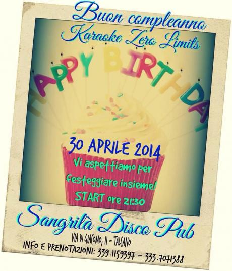Happy B-day Zero Limits. Rinviata per problemi di famiglia