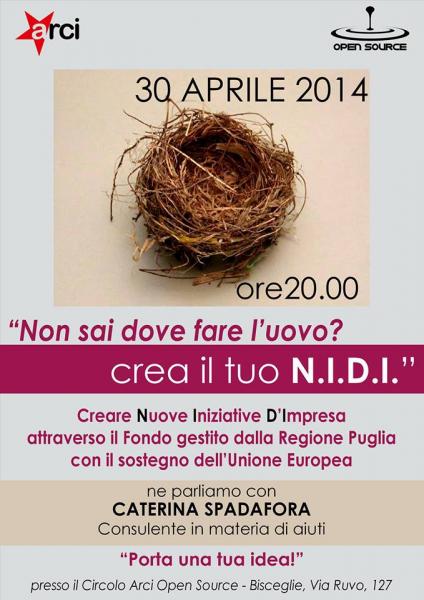 Presentazione del Fondo Regionale N.I.D.I. -"Porta una tua idea!"