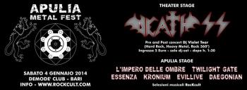 Apulia Metal Fest 2014 presenta Death SS live