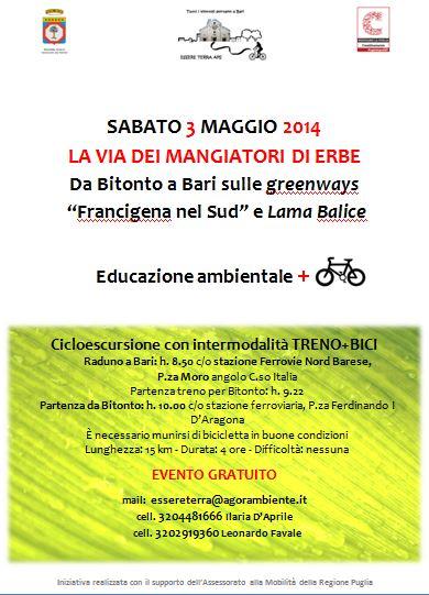 La via dei Mangiatori d’erbe, educazione ambientale in bicicletta