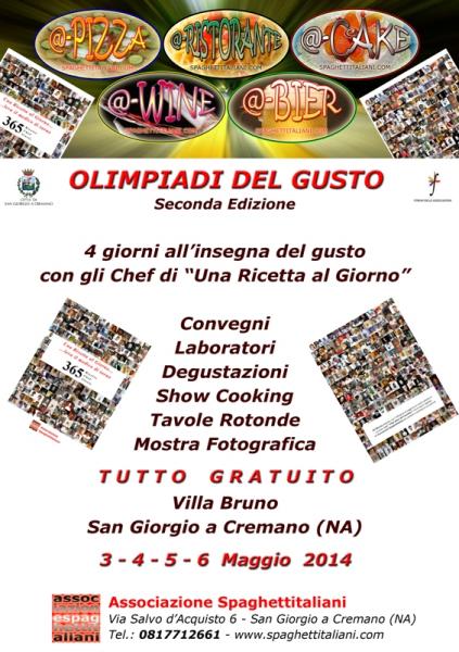 Olimpiadi del Gusto  con chef, pizzaioli e degustazioni di prodotti