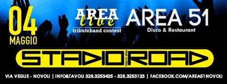 Ancora musica live sul palco dell'Area51: domenica con gli "Stadioroad"