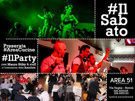 Torna #IlSabato: le delizie dell'AreaCucine, la musica di Mauro Stiky, l'animazione delle Areagirls
