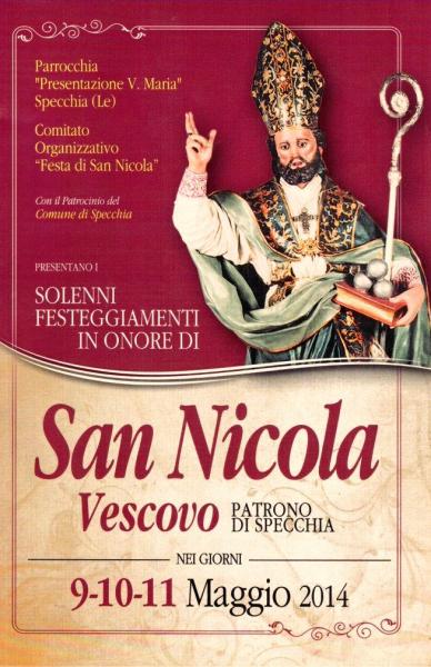 A Specchia nel Salento si Festeggia il Patrono San Nicola di Myra