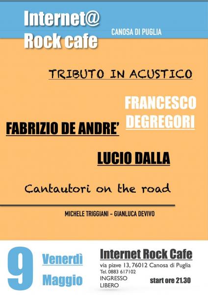 Tributo in Acustico a Francesco De Gregori, Lucio Dalla e Fabrizio De Andrè