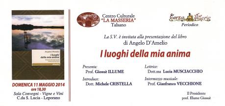 Presentazione del libro "I luoghi della mia anima" di Angelo D'Amelio