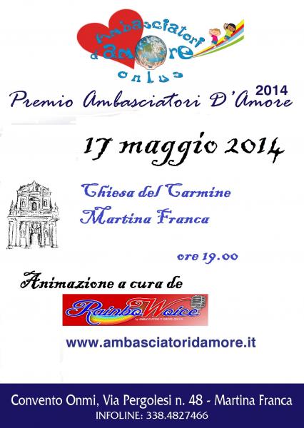 Premio Ambasciatori d'Amore  2014