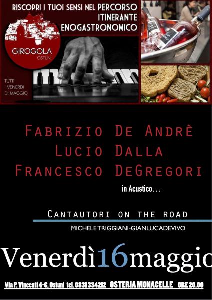 Tributo in acustico a Francesco De Gregori, Lucio Dalla e Fabrizio De Andrè
