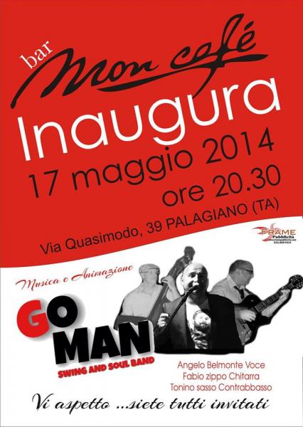 Swing and Soul con i "Go Man Trio" al Mon Cafe'