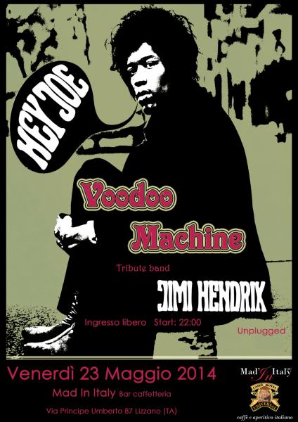 "Voodoo Machine" Tribute band Jimi Hendrix acustic live Mad'in Italy