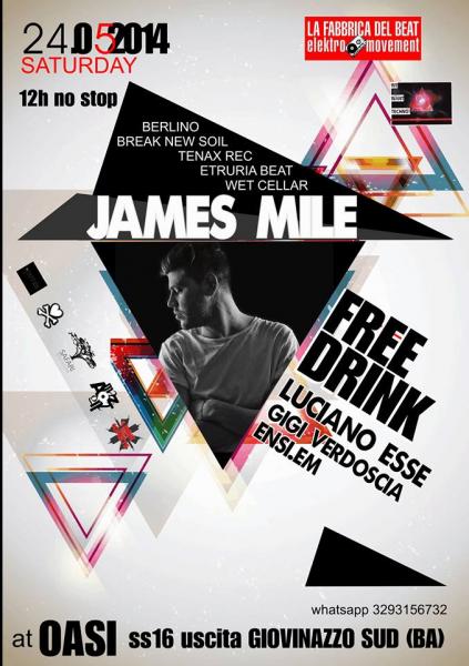 James Miles mixa a Giovinazzo con La Fabbrica del Beat