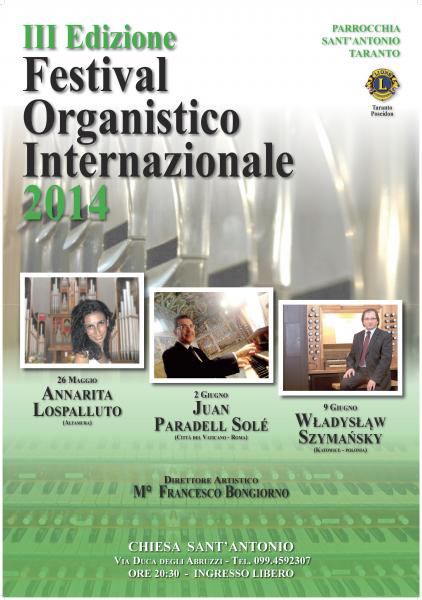 Festival Organistico Internazionale Sant'Antonio - III Edizione