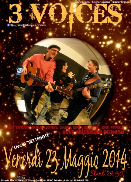 3Voices Live al "SETTENOTE"