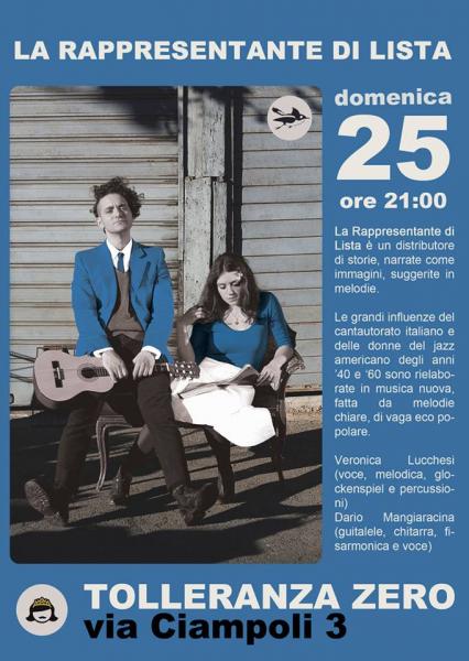 La Rappresentante di Lista in concerto