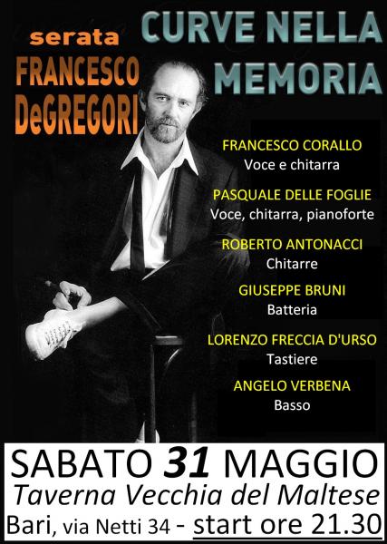 Serata FRANCESCO DE GREGORI // Opening Act PASQUALE DELLE FOGLIE