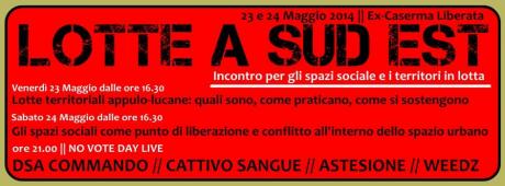 LOTTE A SUD EST. INCONTRO PER GLI SPAZI SOCIALI E I TERRITORI IN LOTTA