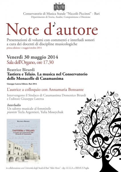 Note d'autore - Presentazione del libro di Beatrice Birardi