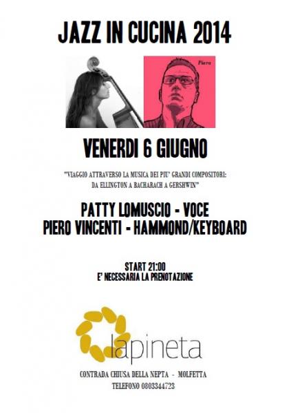 Patty Lomuscio & Piero Vincenti -"Jazz in Cucina"
