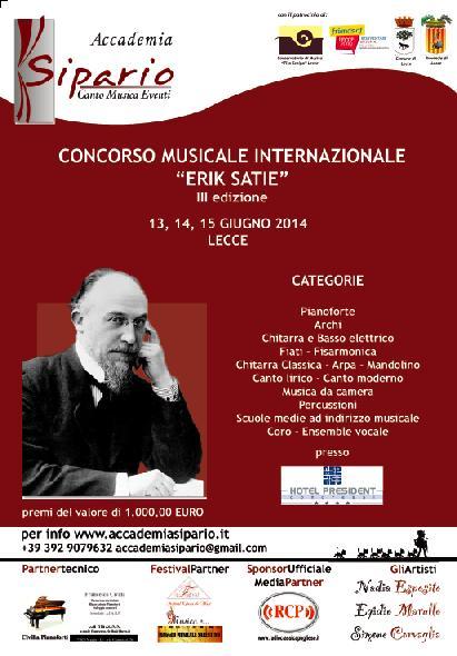 Concorso Musicale Internazionale "Erik Satie" III edizione