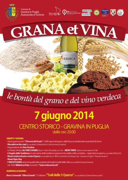 Grana et Vina: le bontà del grano e del vino verdeca
