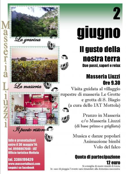 Il gusto della nostra terra. Escursione nella gravina di San Biagio e degustazione prodotti tipici