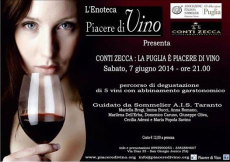 Conti Zecca: la Puglia è Piacere di Vino