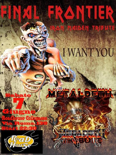 I WANT YOU: concerto tributo Iron Maiden/Megadeth