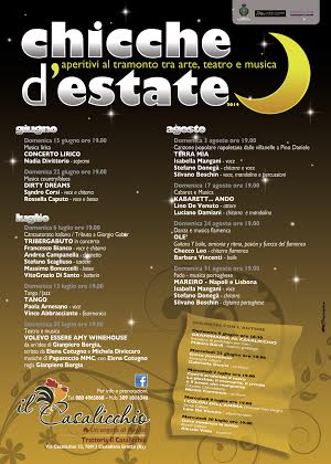 CHICCHE D'ESTATE 2014  aperitivi tra arte, teatro e musica