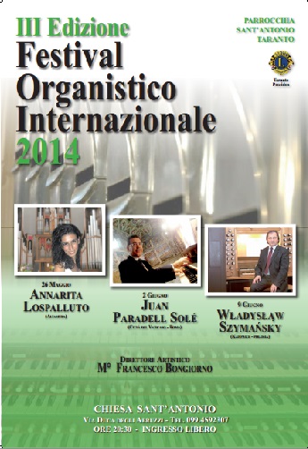 III Ed. FESTIVAL ORGANISTICO di Taranto