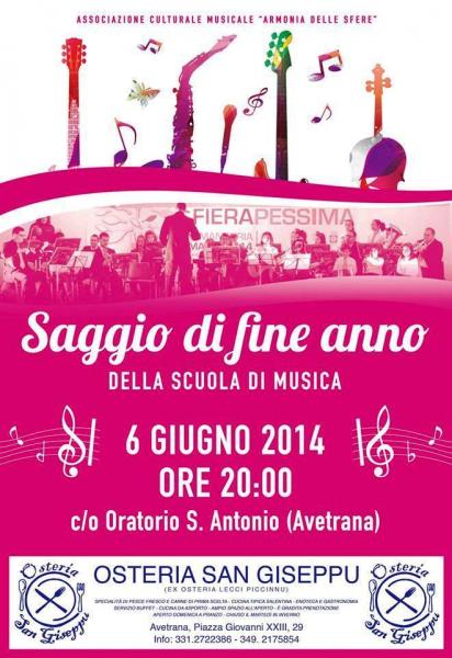 Concerto di fine anno degli allievi della scuola di musica "Armonia delle Sfere"