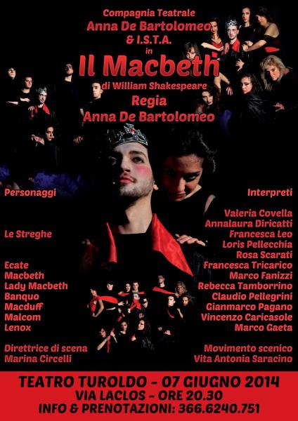 "Il Macbeth" di William Shakespeare - Compagnia teatrale "Anna De Bartolomeo" & I.S.T.A.