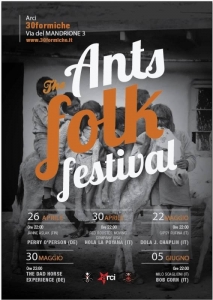 The Ants Folk Festival presenta:  Bob Corn  live. Opening Act Milo Scaglioni   dj Set Mondo Cane