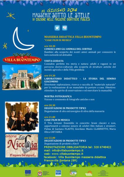 CIAK! FILM IN MUSICA (masserie sotto le stelle)