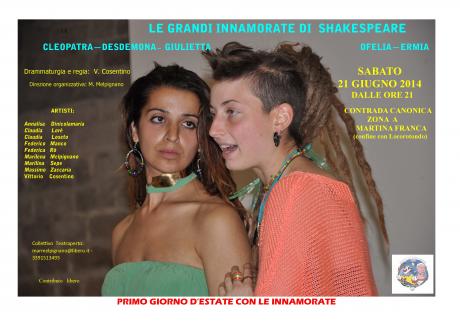 Le Grandi Innamorate di  Shakespeare  -   Cleopatra Desdemona  Giulietta   Ofelia Ermia