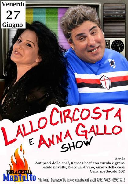 Cabaret d'autore con Lallo Circosta e Anna Gallo - cena spettacolo