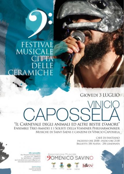 Vinicio Capossela in concerto - Il Carnevale degli Animali ed altre Bestie d’Amore - Festival Musicale "Città delle Ceramiche"